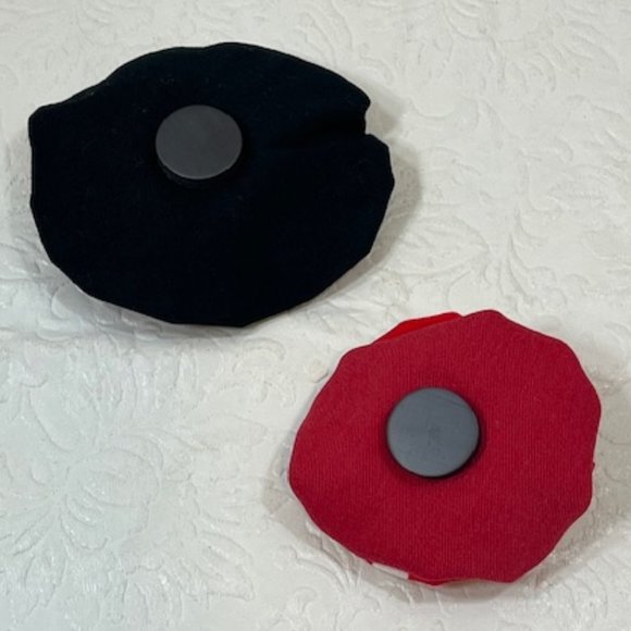 Set of 2 Handmade Mickey/Minnie Mouse Fabric Magnets Fridge Office Locker NEW - Picture 2 of 9